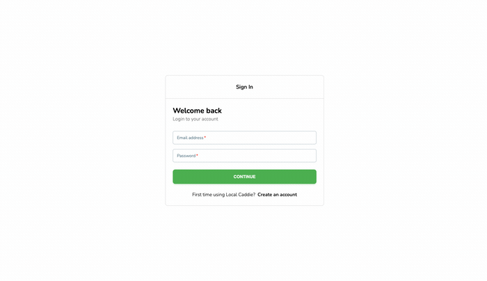 Caddie Search Interface