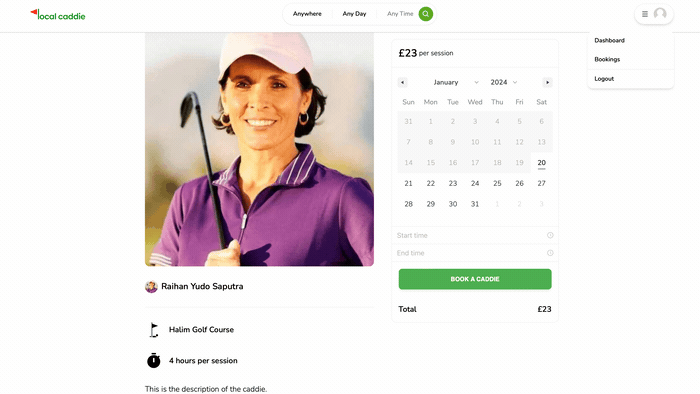 Local Caddie Application