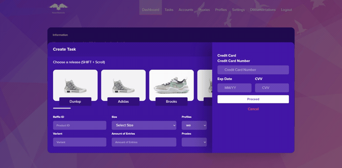 Raven Raffles Dashboard