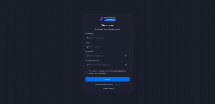 Registration Page